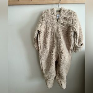 Baby Gap sherpa footed bear suit